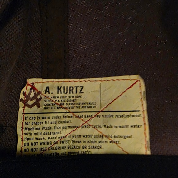 KURTZ Mens Brown Canvas Star and Chevron Patch Baseball Cap One Size - Picture 5 of 8